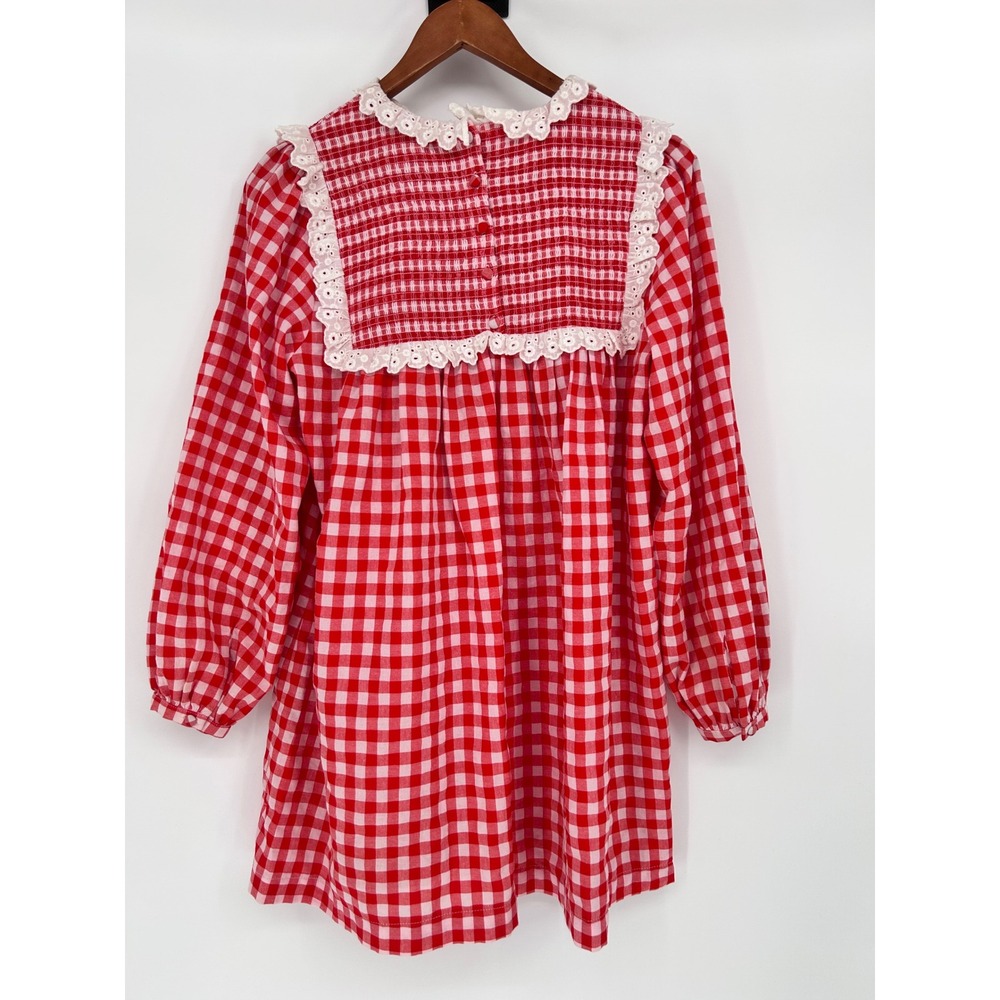 Hunter Bell NYC Carlyle Dress Red White Gingham Checks Mini XS - Picture 3 of 8